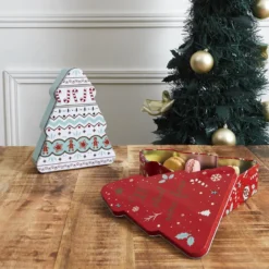 BOITE METAL FORME SAPIN NOEL