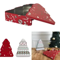 BOITE METAL FORME SAPIN NOEL