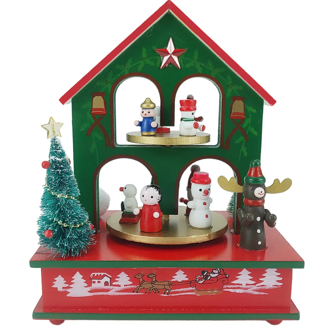 BOITE MUSIQUE MAISON NOEL H.21CM