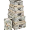 BOITE RECTANGLE CERF NEIGE D.28X19.5X10.8CM