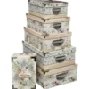 BOITE RECTANGLE CERF NEIGE D.48X33.5X16CM