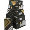 BOITE RECTANGLE GEOMETRIQUE NOIR D.44X31X15CM