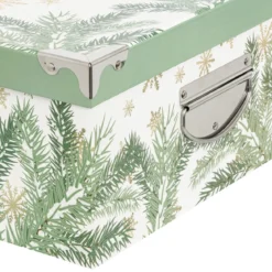 BOITE RECTANGLE GIVRE D HIVER D.28X19.5X10.8CM