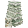 BOITE RECTANGLE GIVRE D HIVER D.32X21.5X11.8CM