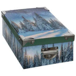 BOITE RECTANGLE IMPRIME TRADITIONNEL D.32.5X24.5X11.5CM