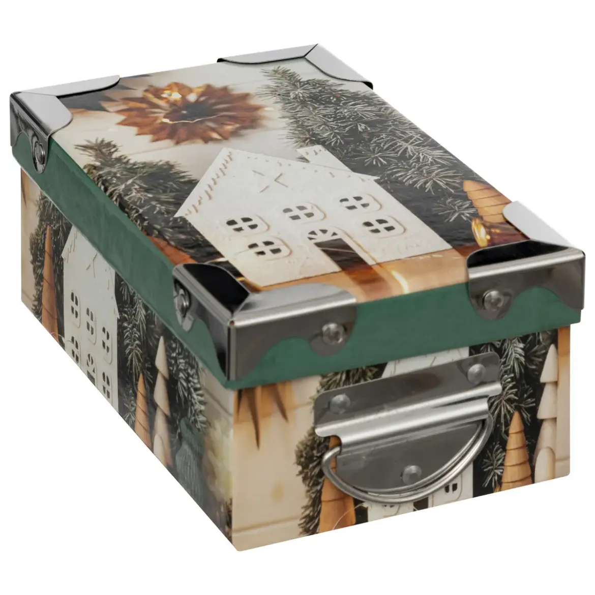 BOITE RECTANGLE IMPRIME TRADITIONNEL D.16.5X10.5X7CM