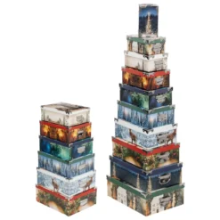 BOITE RECTANGLE IMPRIME TRADITIONNEL D.14.5X9.2X6.5CM