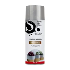 BOMBE DE PEINTURE MULTI SUPPORTS METALLISEE ARGENT 350ML