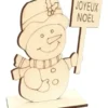BONHOMME DE NEIGE BOIS A ASSEMBLER 14.6X11X0.4CM