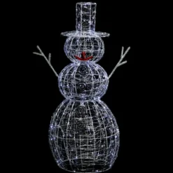 BONHOMME DE NEIGE 3D LUMINEUSE 200 LED 8 FONCTIONS H.120CM