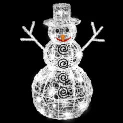 BONHOMME DE NEIGE EXTERIEUR 3D 100LEDS BLANC H.60CM