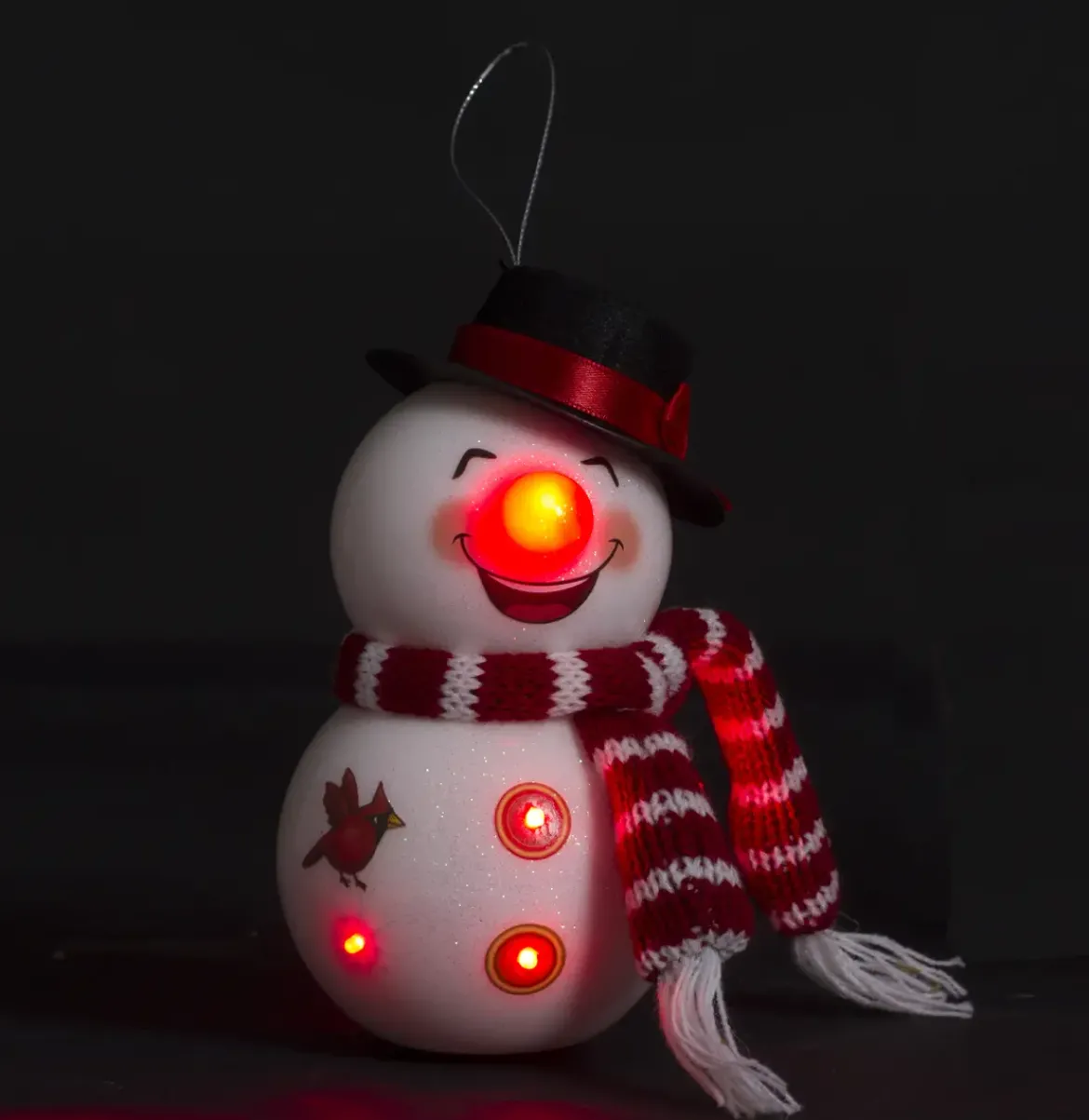BONHOMME DE NEIGE NEZ ROUGE 6 LEDS