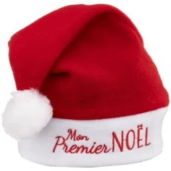 BONNET ENFANT BEBE MON PREMIER NOEL ROUGE