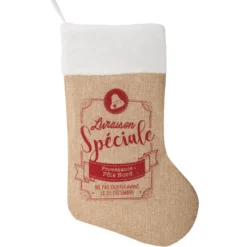 BOTTE JUTE IMPRIME ROUGE H.45CM