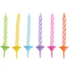 BOUGIE ANNIVERSAIRE COULEUR X24PCS