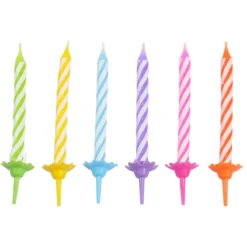 BOUGIE ANNIVERSAIRE COULEUR X24PCS