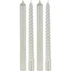 BOUGIE BATON X4 PIECES PAILLETTE TWIST BLANC 48G