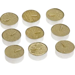 BOUGIE CHAUFFE PLAT PAILLETTE X9 PIECES OR 12G
