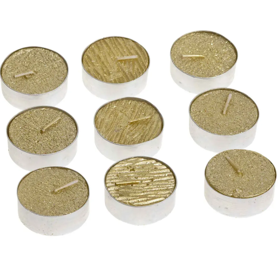 BOUGIE CHAUFFE PLAT PAILLETTE X9 PIECES OR 12G