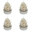 BOUGIE CHAUFFE PLAT POMME DE PIN ENNEIGE X4 PIECES 100G