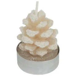 BOUGIE CHAUFFE PLAT POMME DE PIN ENNEIGE X4 PIECES 100G