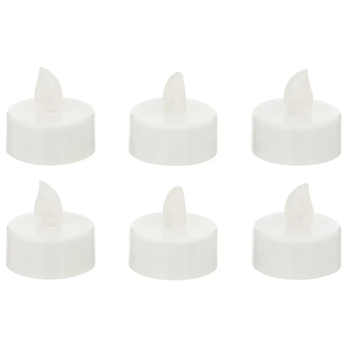 BOUGIE LED CHAUFFE PLAT BLANCHE X6 PIECES