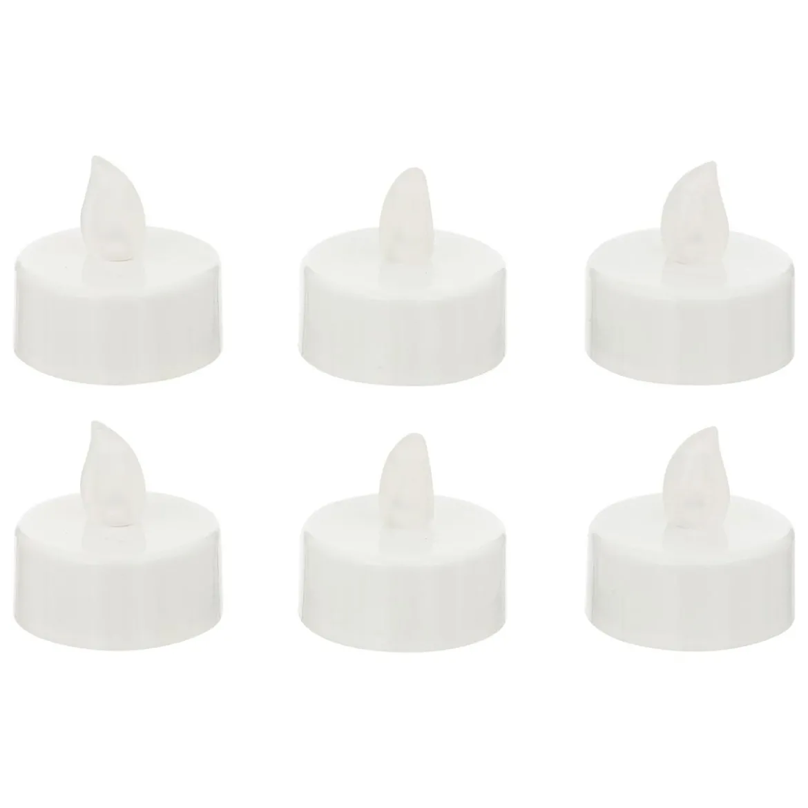 BOUGIE LED CHAUFFE PLAT BLANCHE X6 PIECES