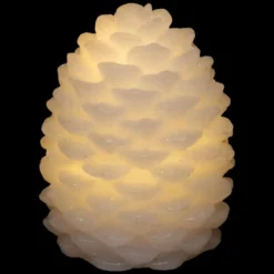 BOUGIE LED SAPIN BLANC H.9.5CM