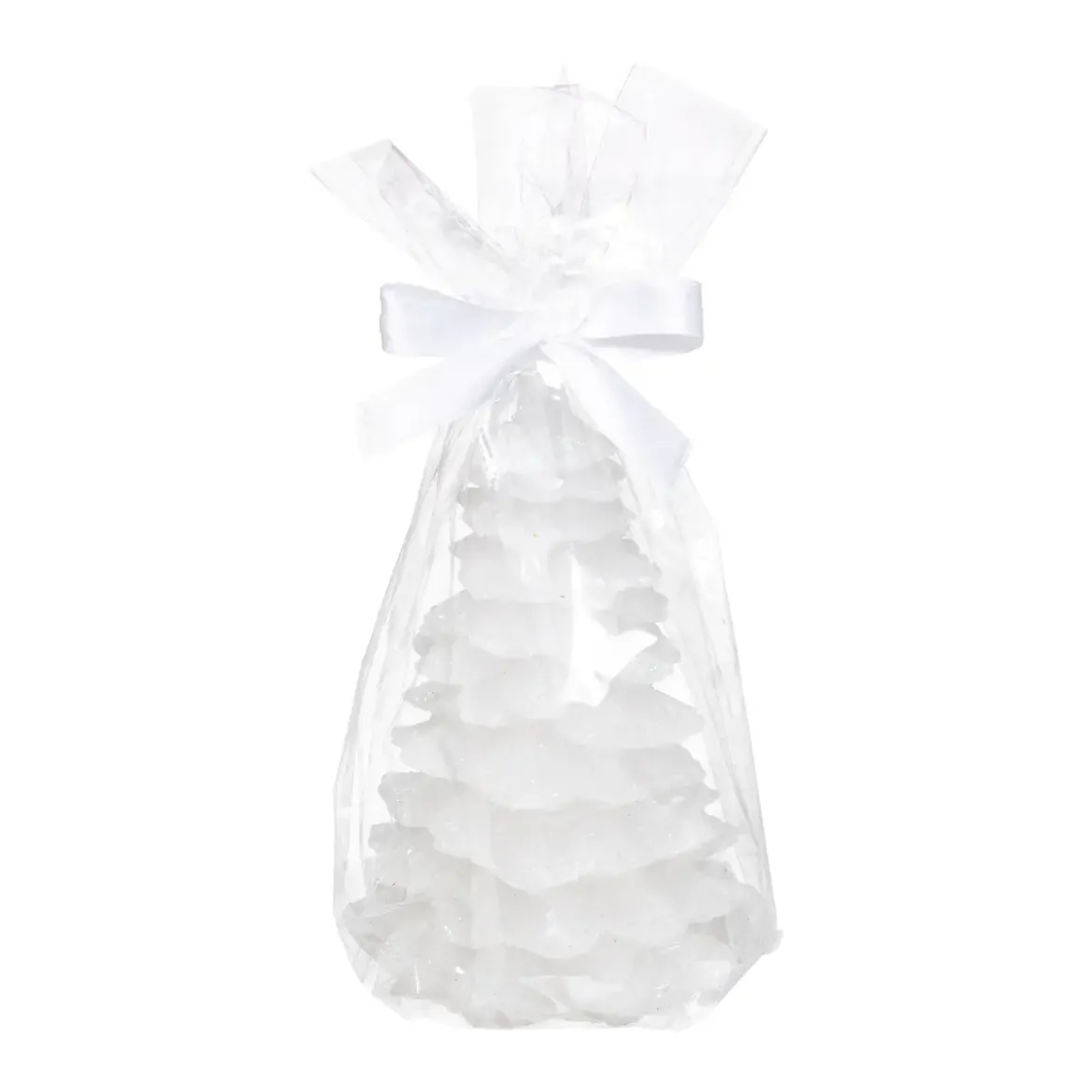 BOUGIE LED SAPIN BLANC H.9.5CM