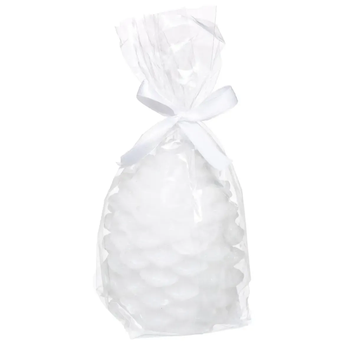 BOUGIE LED SAPIN BLANC H.9.5CM