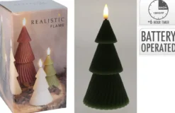 BOUGIE LED SAPIN D.11CM VERT