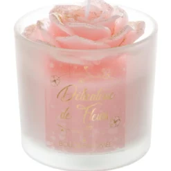 BOUGIE PARFUMEE FLEUR PHOTOPHORE 8X10CM 140G