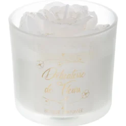 BOUGIE PARFUMEE FLEUR PHOTOPHORE 8X10CM 140G