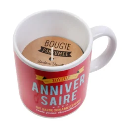 BOUGIE PARFUMEE MUG ANNIVERSAIRE 190GR