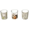 BOUGIE PARFUMEE PHOTOPHORE MARRON GLACE X3 PIECES 5X6CM