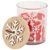 BOUGIE PARFUMEE VERRE FLOCON ROUGE 120G