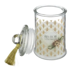 BOUGIE PARFUMEE VERRE IRIS 11X6CM 85G