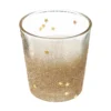 BOUGIE PHOTOPHORE VERRE H.8CM PAILLETTE OR 90G