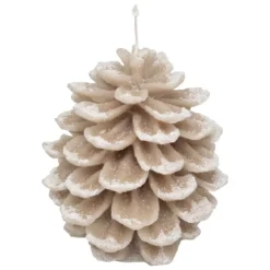 BOUGIE POMME DE PIN NEIGE 15.5CM 560G