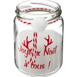BOUGIE POT POMPON D.7X9CM 120G ROUGE BLANC