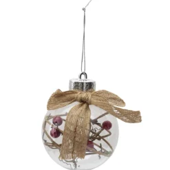 BOULE AVEC BAIES ET RUBAN D.8CM