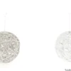 BOULE BLANC MARRON 10CM