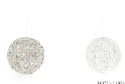 BOULE BLANC MARRON 10CM