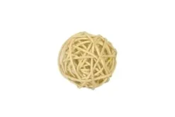 BOULE DECO EN ROTIN D.3.5CM X6 PIECES NATUREL