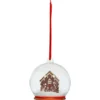 BOULE DECO MAISON BISCUIT 8CM