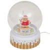 BOULE DECORATIVE EFFET NEIGE ET MUSICAL 5 LEDS H.18CM