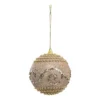 BOULE DE NOEL CHAMPAGNE PAILLETTE X3 PIECES 8CM