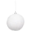 BOULE DE NOEL FIBRE PAILLETTE BLANC