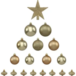 BOULE DE NOEL KIT 18 PIECES OR