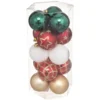 BOULE DE NOEL 50MM X15 PIECES LISSE DECO DELICE